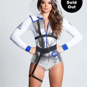 Galactic Astronaut Costume For Girls - Dress, Helmet & Shoe Covers, Size Small - View #7